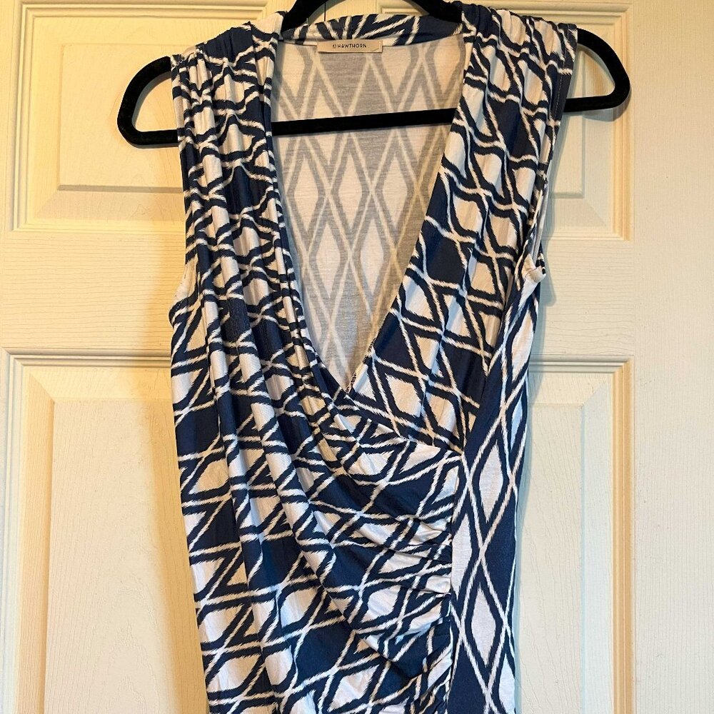 41 Hawthorn Cross Front Knit Top Navy/White XS